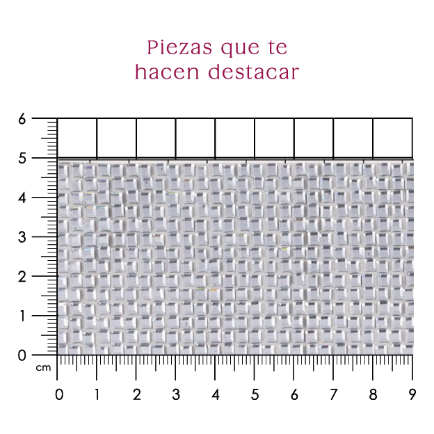 Hoja de cristal cuadrada 3x3 mm cristal P346HC