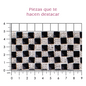 Hoja de vidrio cuadrado negro (8x8) + cristal 2 mm P352HC
