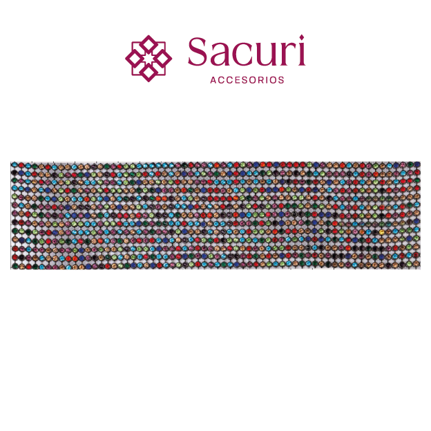 Malla cadena 3 mm negro+multicolor (45x120) P356HC