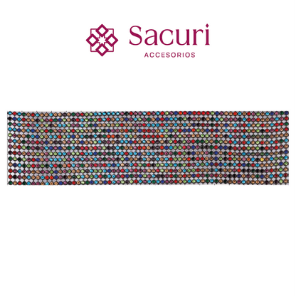 Malla cadena 3 mm negro+multicolor (45x120) P356HC