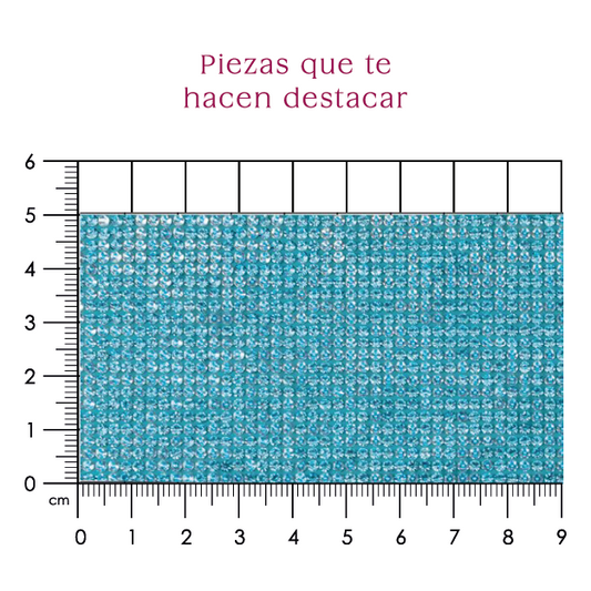 Hoja de cristal 2 mm azul aqua (24x40) P358HC