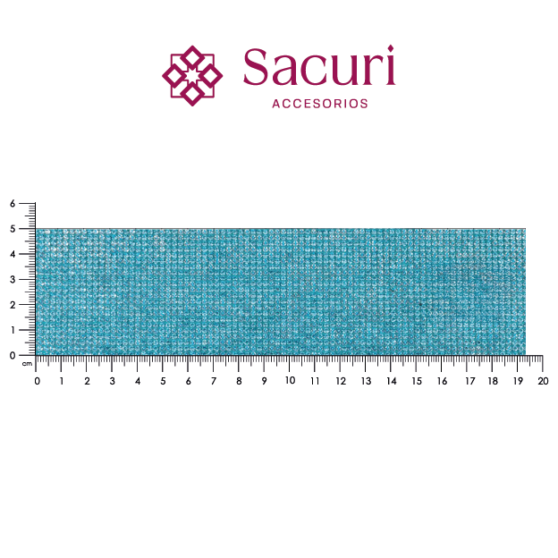 Hoja de cristal 2 mm azul aqua (24x40) P358HC