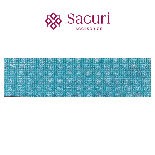 Hoja de cristal 2 mm azul aqua (24x40) P358HC