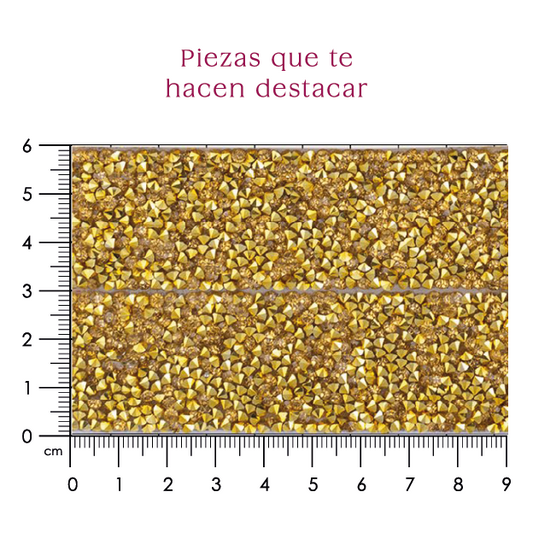 Hoja acrílico 30 mm dorado (24x40) P368HC