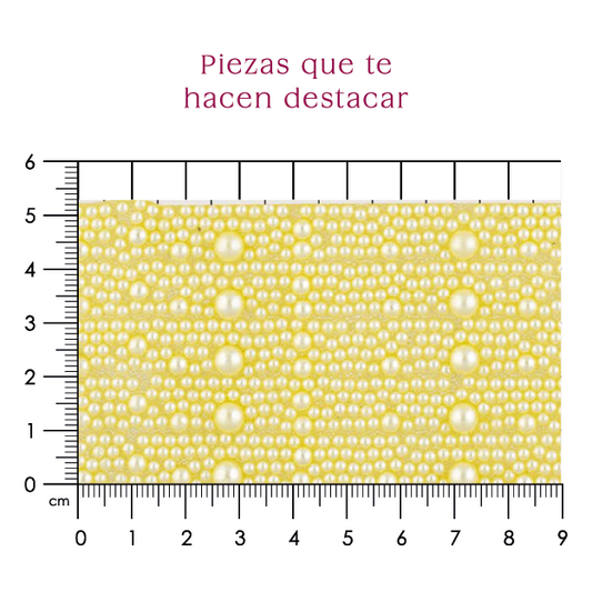 Hoja de perlas amarillo 6 mm, 4 mm Y caviar 2 mm (24x40) P380HC