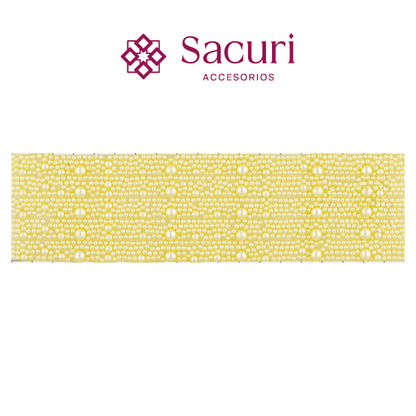 Hoja de perlas amarillo 6 mm, 4 mm Y caviar 2 mm (24x40) P380HC