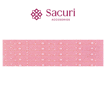 Hoja de perlas rosa 6 mm, 4 mm Y caviar 2 mm (24x40) P383HC