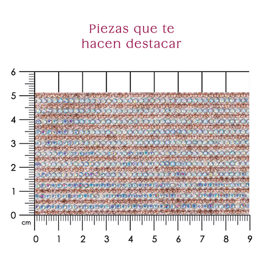 Hoja de cristal 2 mm peach+cristal AB (108x180) P391HC
