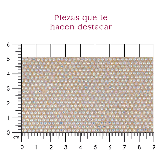 Hoja de cristal 2mm AB + caviar. P406HC