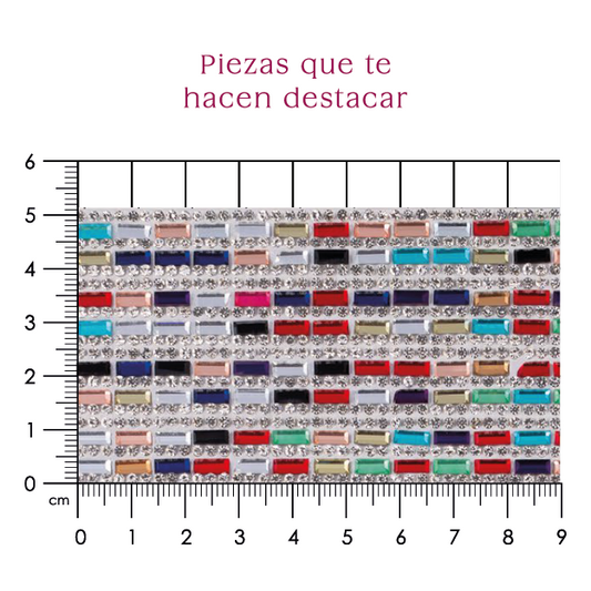 Hoja cristal rectangulo 6x2 multi. P410HC