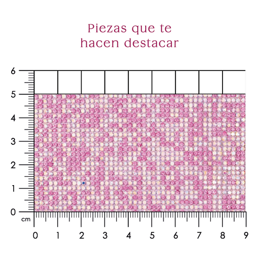 Hoja cristal 2mm rosa + AB (Mix) P438HC