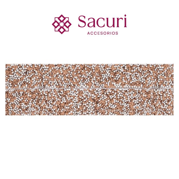 Lámina acrílico 24x40 tiras oro rosa tiras 30mm P449HC
