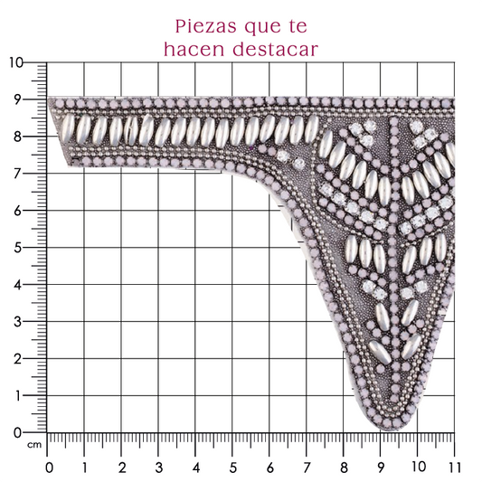Chinela T 19x9 etnica planchable plata mix P472HC