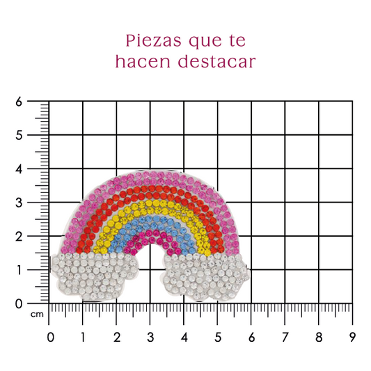 Parche arcoiris 6x4 cristal 2mm P474HC