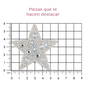 Parche estrella 6cm cristal 2mm + cuadro 4x4mm P476HC