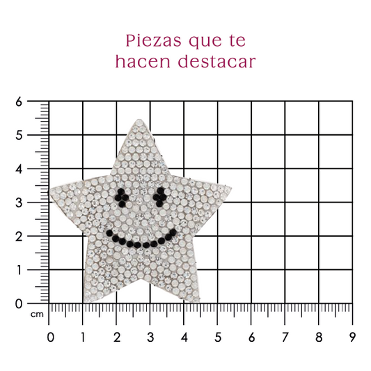 Parche estrella 5.5mm happy face P477HC
