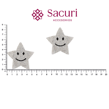 Parche estrella 5.5mm happy face P477HC