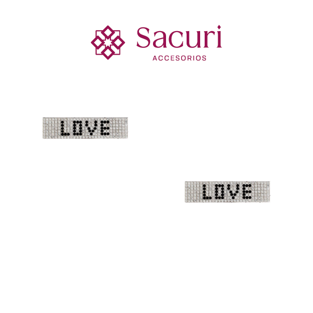 Parche love 60x15mm cristal 2mm P478HC