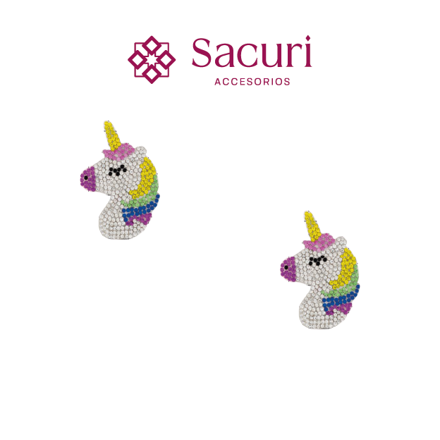 Parche unicornio cabeza 40x60mm cristal 2mm P480HC