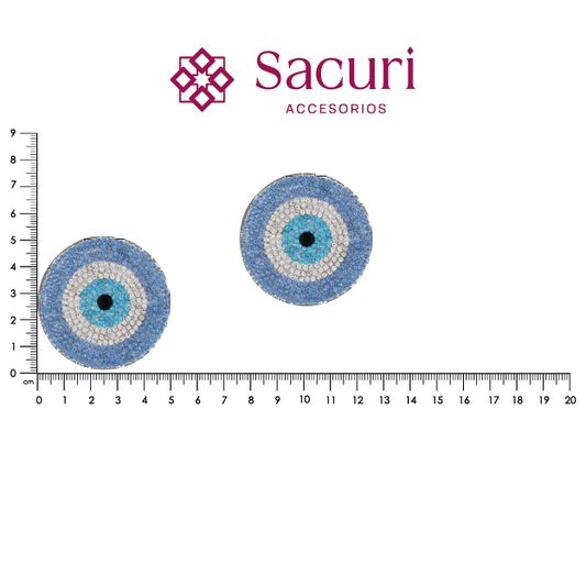 Parche ojo turco 50mm cristal 2mm P481HC