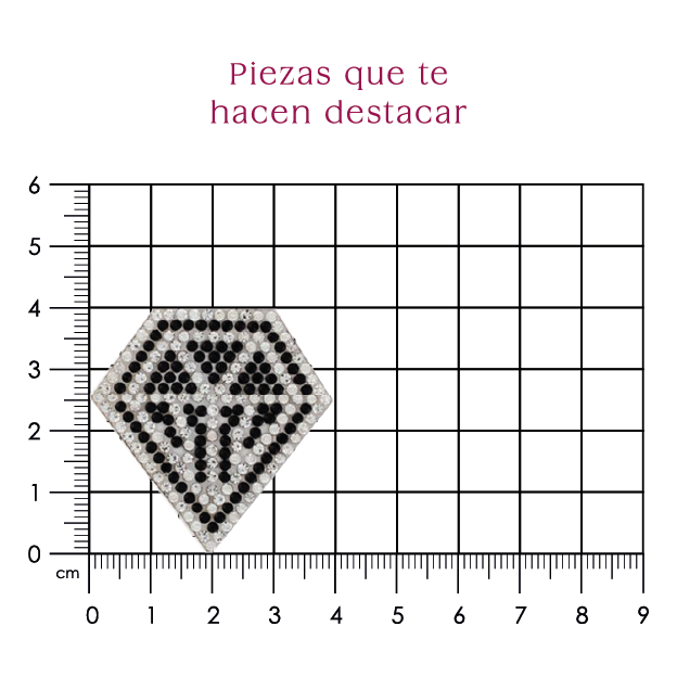 Parche diamante 40mm cristal  2mm P483HC
