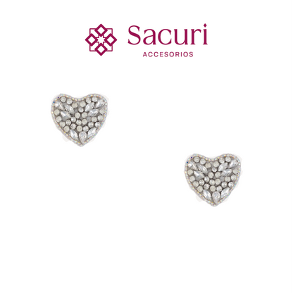 Parche corazón 45x40mm cristal varios P484HC