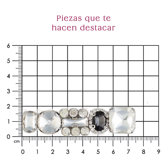 Parche recto cristal grande 75x20 cristal varios P485HC