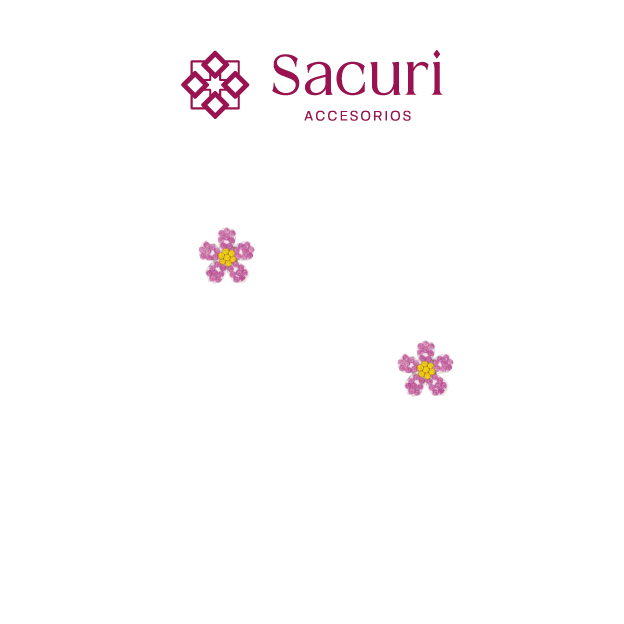 Parche flor 20mm rosa cristal 2mm P488HC