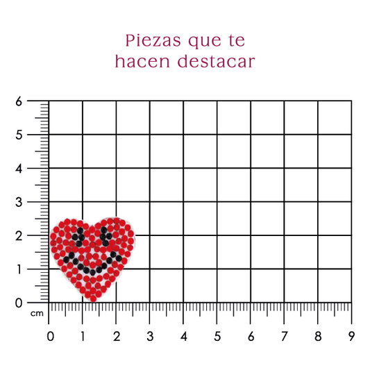 Parche Corazón 26x26 Happy Face P490HC