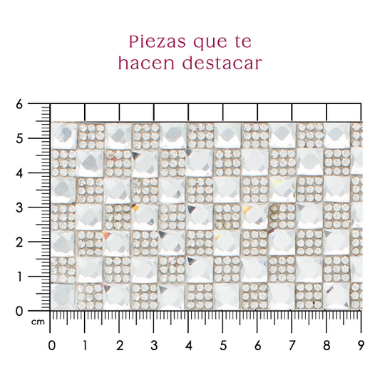Hoja de cristal cuadrado 8mm (24X40cms) P65HC