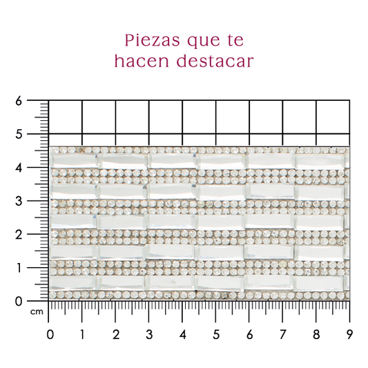 Hoja de cristal rectángulo 5x15 (24X40cms) P76HC