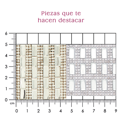 Hoja de cristal rectángulo 5x10 (24X40cms) P77HC