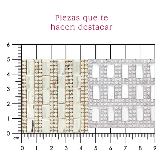 Hoja de cristal rectángulo 5x10 (24X40cms) P77HC