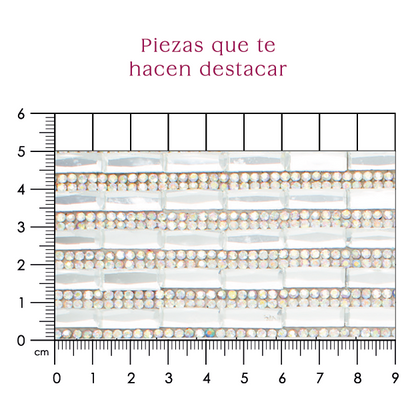 Hoja de cristal rectangulo 5x15 AB P80HC