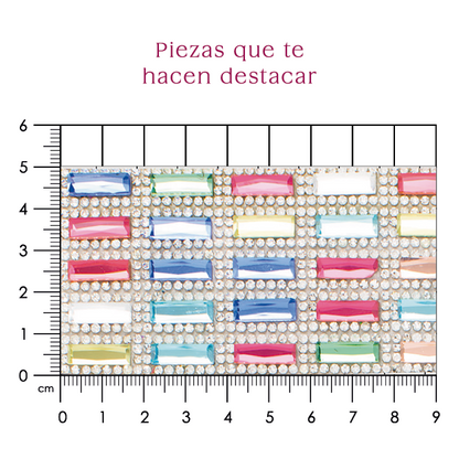 Hoja de crital rectangulo 5x15 Colores  P94HC