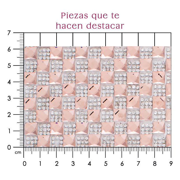 Hoja de cristal cuadro 8 mm cristal+LT peach (24x40) P99HC
