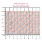 Hoja de cristal cuadro 8 mm cristal+LT peach (24x40) P99HC