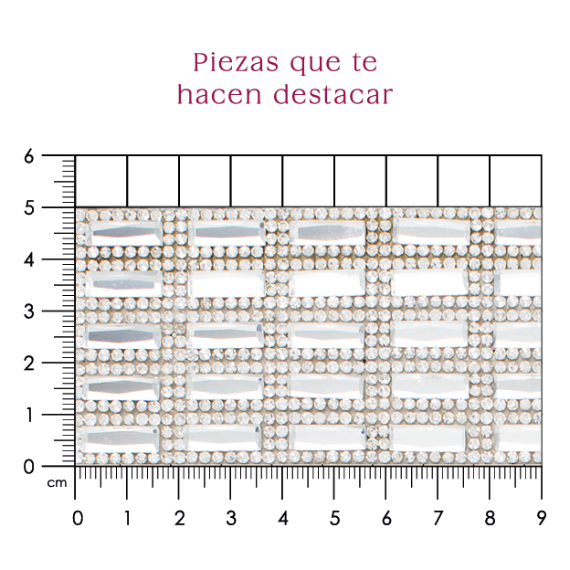 Hoja de cristal Rectangulo 5x15 P9HC